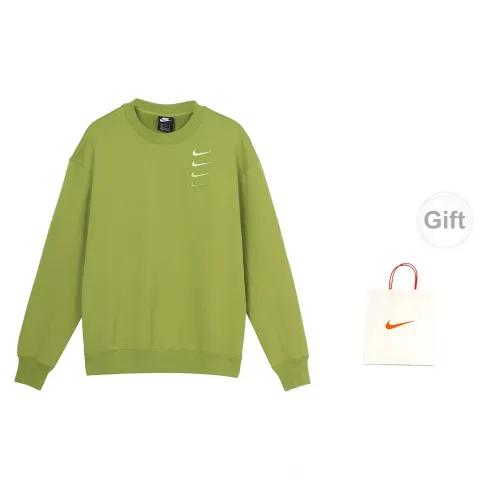 Nike Sweatshirts Men Lime Green+Gift Bag