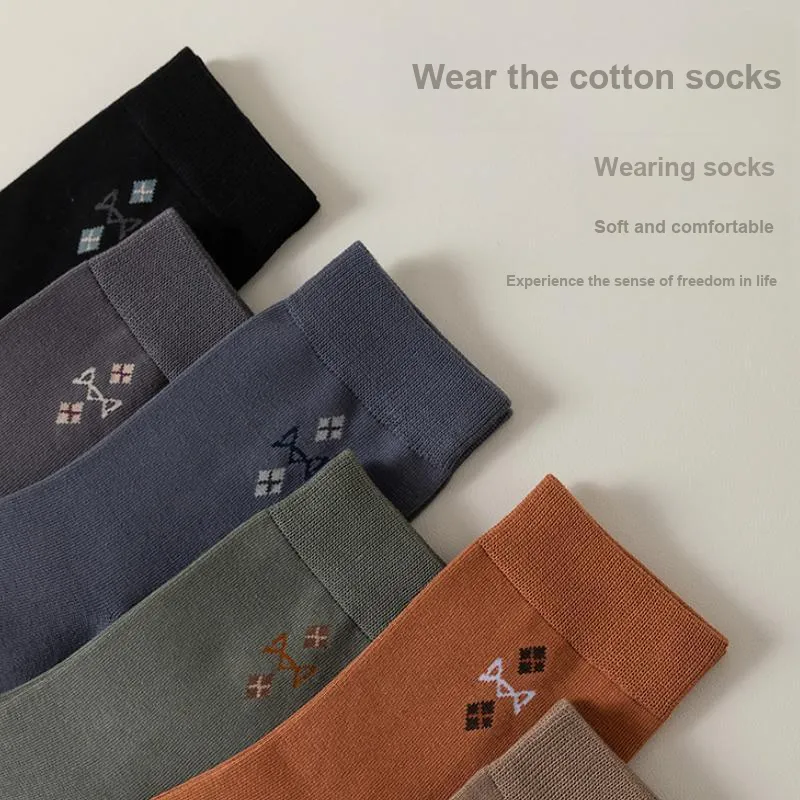MIIOW Mid Calf Socks Men's 5 Pack-16