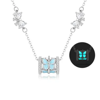 Lao Feng Xiang S925 Silver Collarbone Chain Sterling Silver Necklace For Women's Women's Gift For Girlfriend