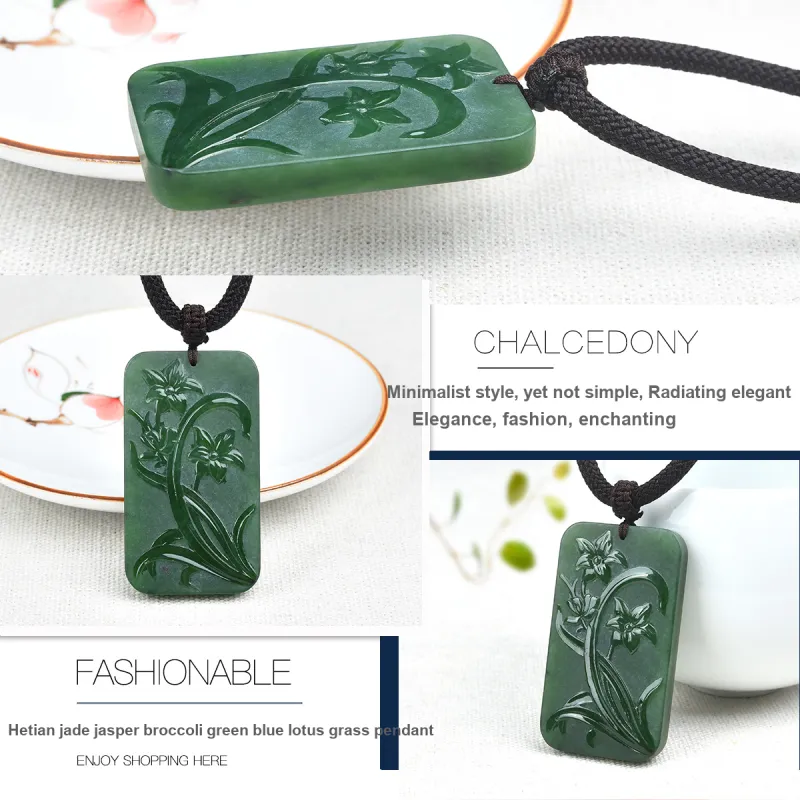 Yi Zhen Ge Hetian Jade Pendants Jasper Unisex-1