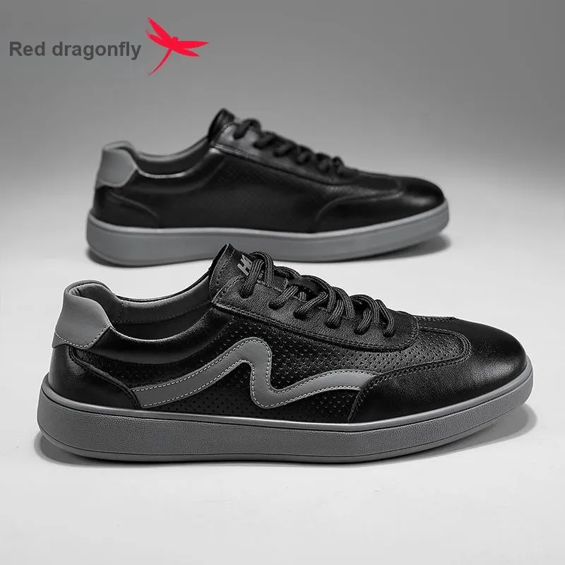 RED DRAGONFLY Low Top Skateboard Shoes Men's-2