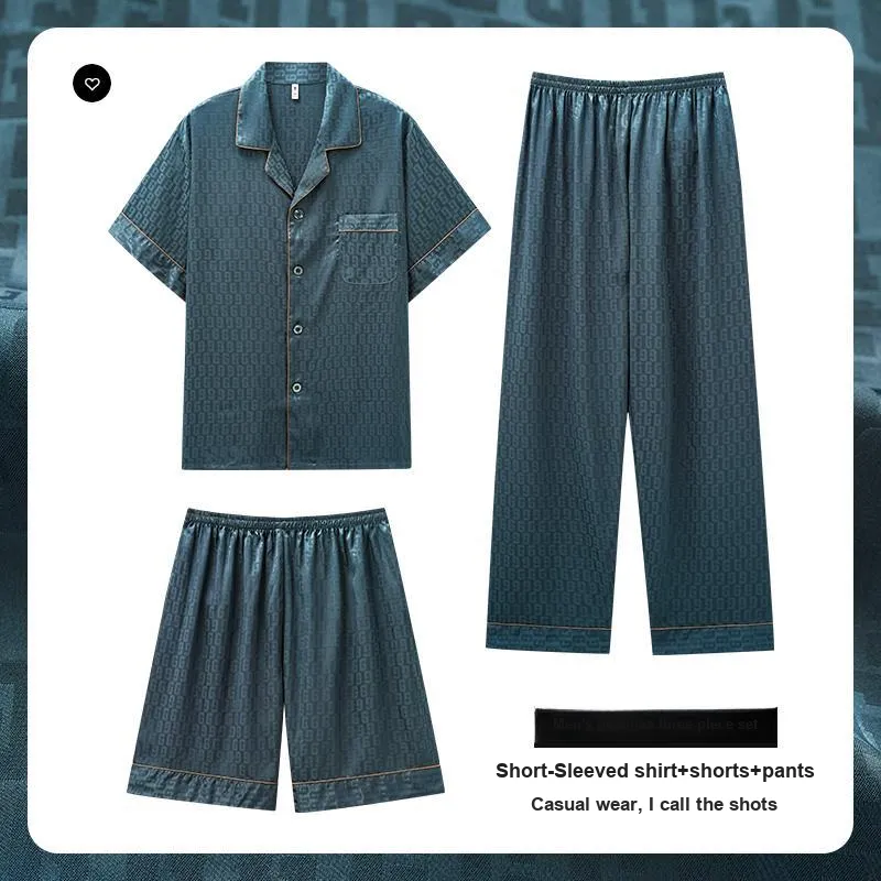 MADALLO Pajama Set Men's Peacock Green-1