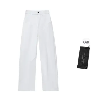 LUYUSHANYU Casual Pants Unisex White