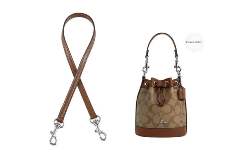 Lan Bao Fan Artificial Leather, Microfiber Bag Accessory, Modified Bag Strap Unisex Ecru-56