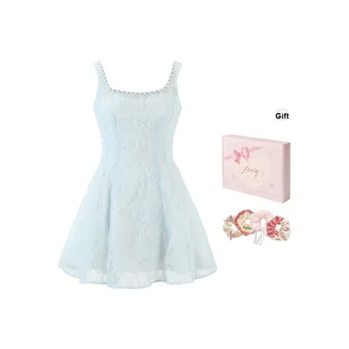 ACAINES Юбка-платье Женское Прозрачное Аква-синий