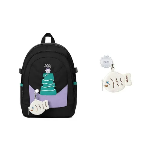 MR.ACE HOMME Полиэстер Рюкзак Средний Унисекс Преппи Черный Мокко Эльфийский Зеленый