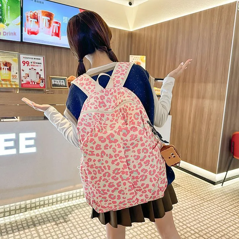 DCLOUD Nylon Backpack Tubas Unisex Black/Pink/Brown/Blue-3