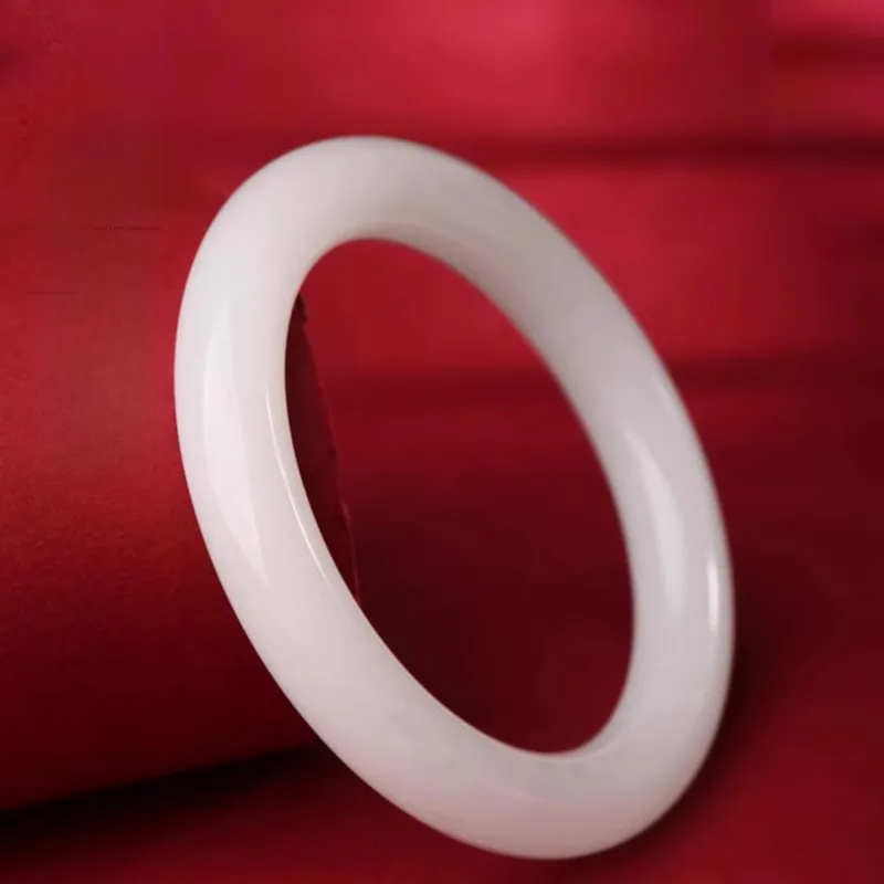 Moon Jewelry Natural Golden Silk Jade Bangles Unisex-1