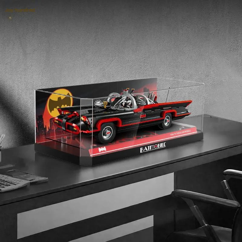 LIGHT YOUR BRICKS Batman Collection Building Block 76328 Classic TV Series Batmobile Storage Box Model Accessories-4