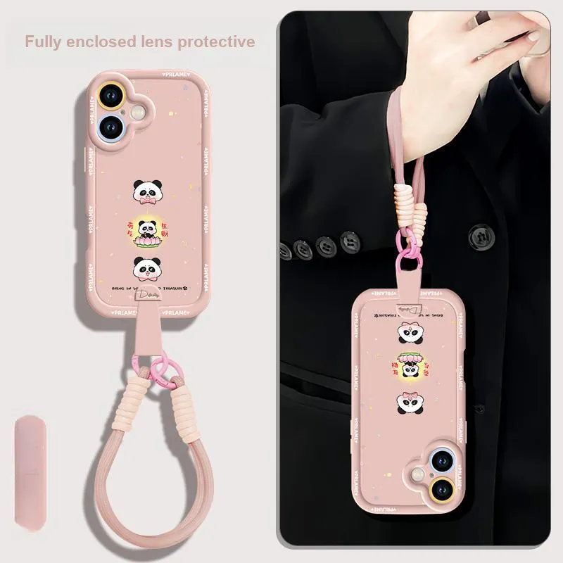 Sen Dog Silicone Material With Lanyard Backpack Style Phone Cases Compatible With Apple 16 Pro Max/Pro/Plus/15/14/13-27