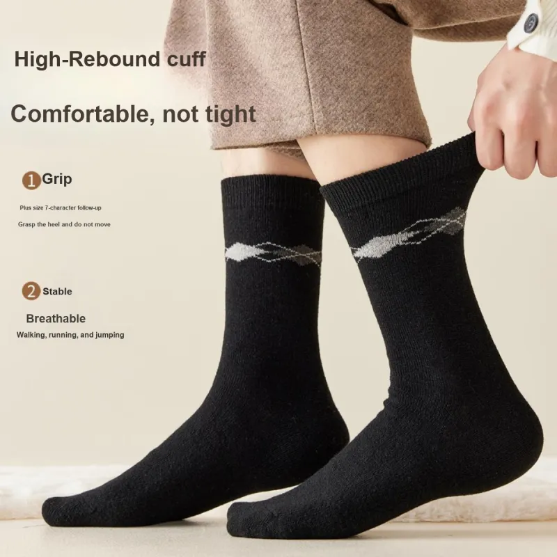 MIIOW Mid Calf Socks Men's 5 Pack Mixed Color-2