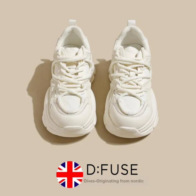 D:FUSE SCANDINAVIA Height Increasing Lightweight Low-Top Chunky Sneakers 6.5cm Women's-9