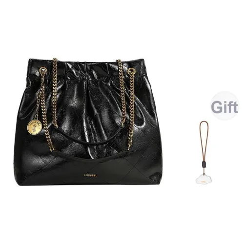 ANDFEEL Сумка из коровьей кожи с цепочкой сумка-тоут сумка через плечо большая женская черная
