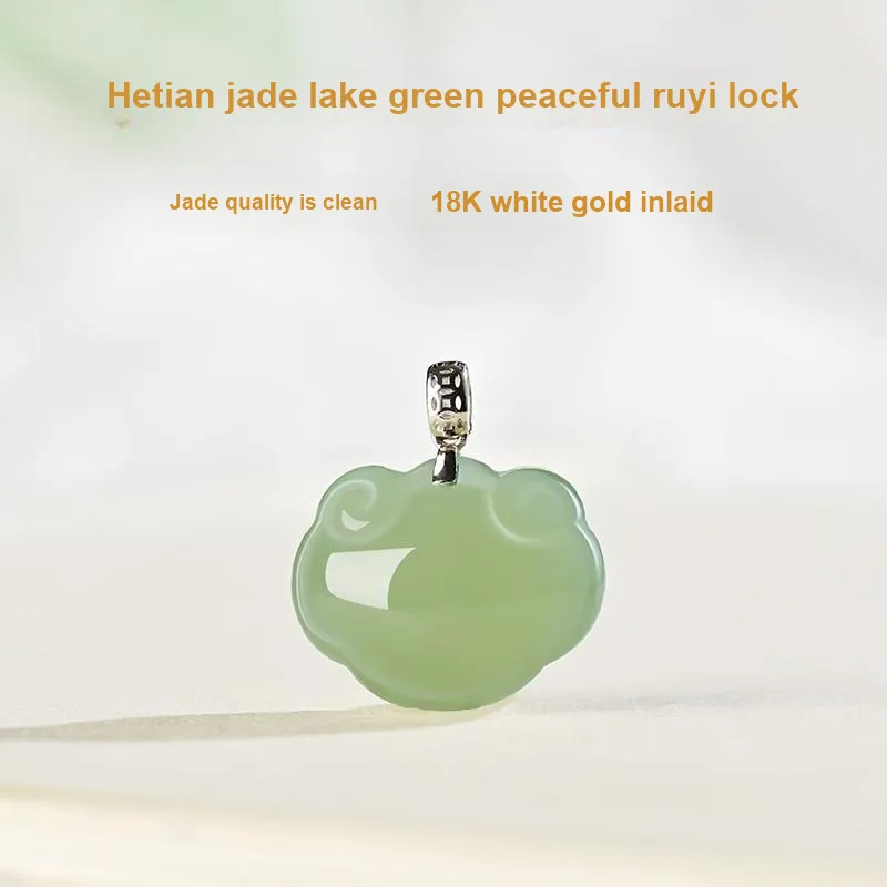 KUNYUYAO Hetian Jade Pendants White Jade Unisex-30