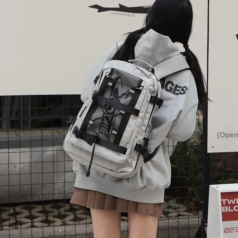 NOT ME Polyester Backpack Regular Unisex Gray Black-8