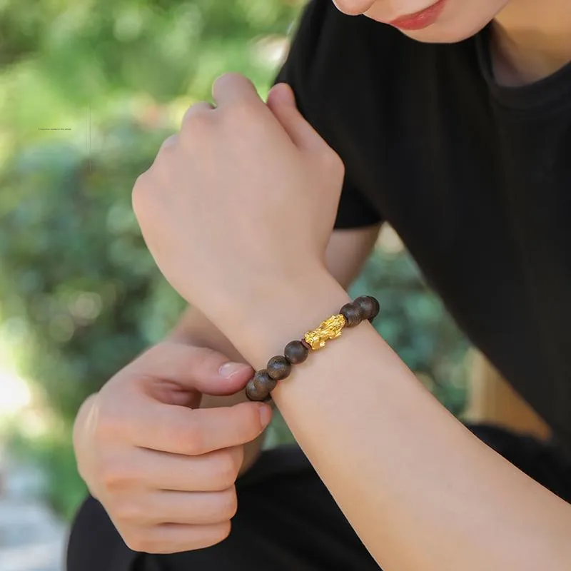 Moon Seal Hundred Rivers Agarwood Bracelets Unisex-5