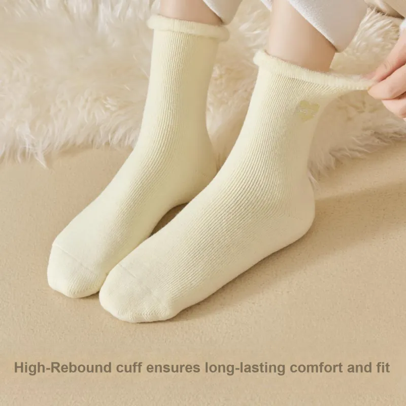 Temooues Mid Calf Socks Women's Combo Set-4