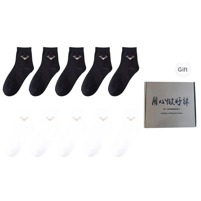 Yalu Mid Calf Socks Men's 10 Pack Mixed Color-22