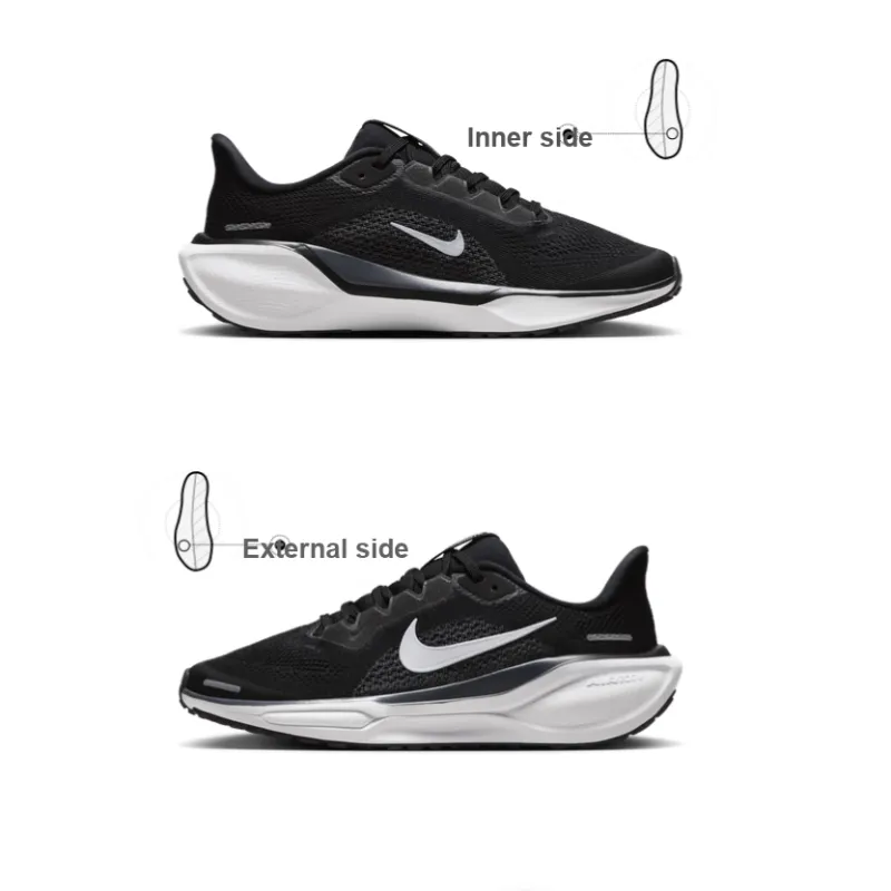 Nike Pegasus 41 Abrasion Resistant Breathable Low Top Kids' Running Shoes Black Unisex-2