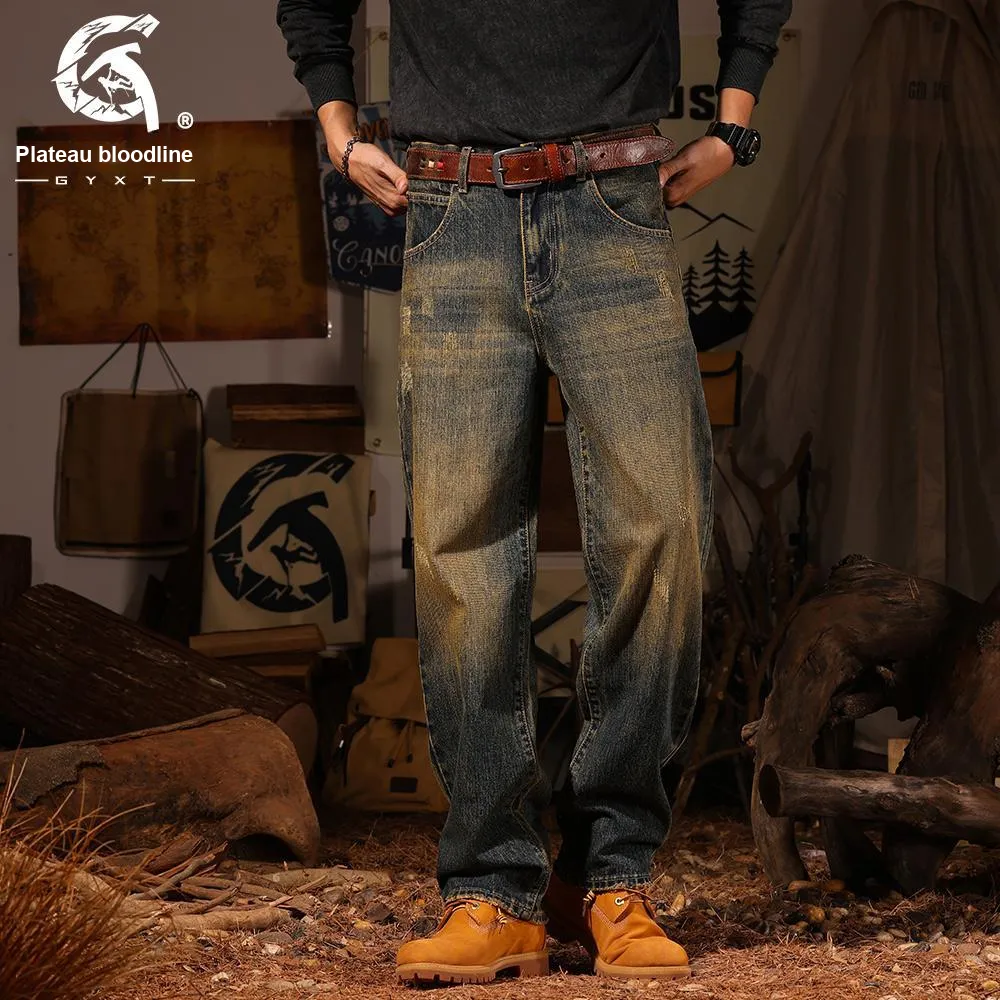 GYXT Темно-синий Мужские Джинсы