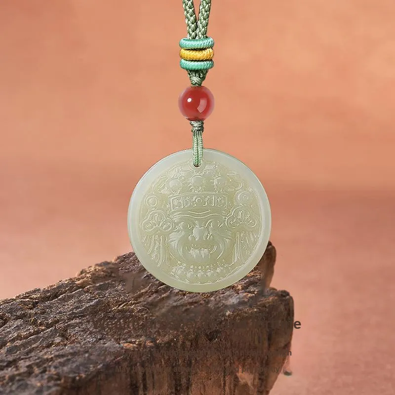 Royal Heaven's Choice Hetian Jade Pendants White Jade/Pale Greenish White Jade Unisex-3