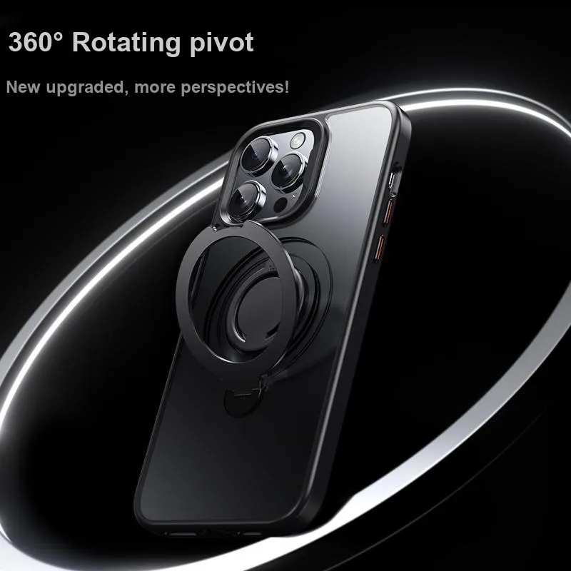 MOWEITU 360 Magnetic Stand Phone Cases Compatibility With IPhone Apple 12/13/14/15/16 Models. Solid Color-13