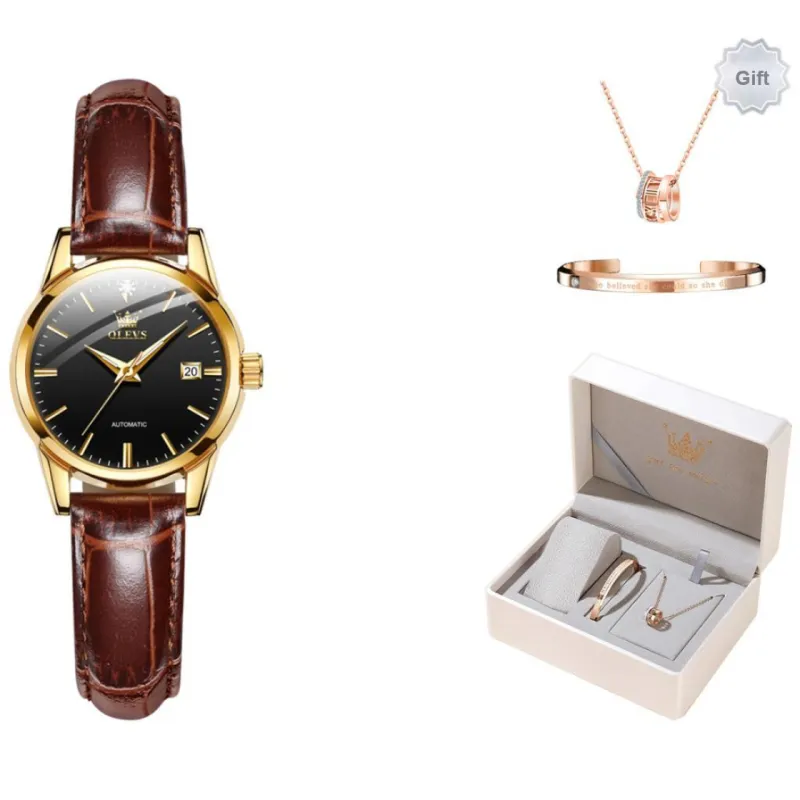 OLEVS Minimalist Series Mechanical Movement Watch Women's Watch White Dial-7