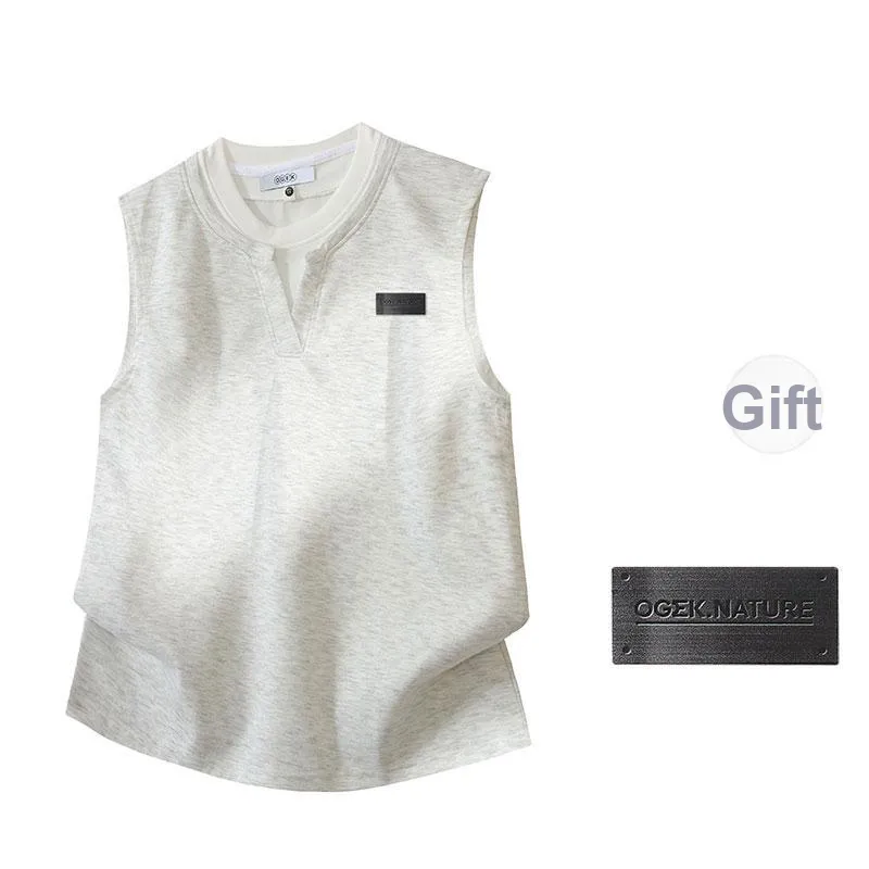 OGEK Tank Top Unisex Black Comes With Brooch-4
