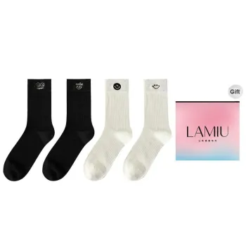 Lan Miao Mid Calf Socks Women's Shopping Bag 4 Pack