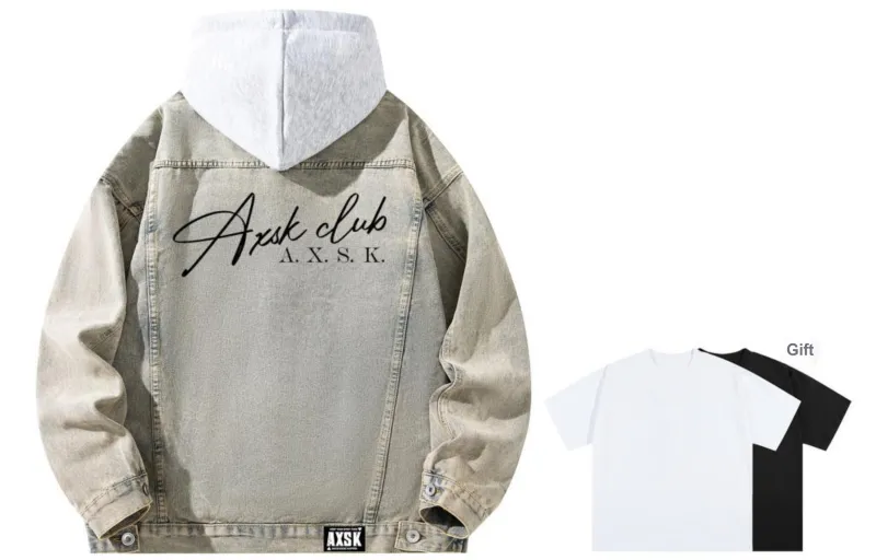A.X.S.K Denim Jackets Unisex-28