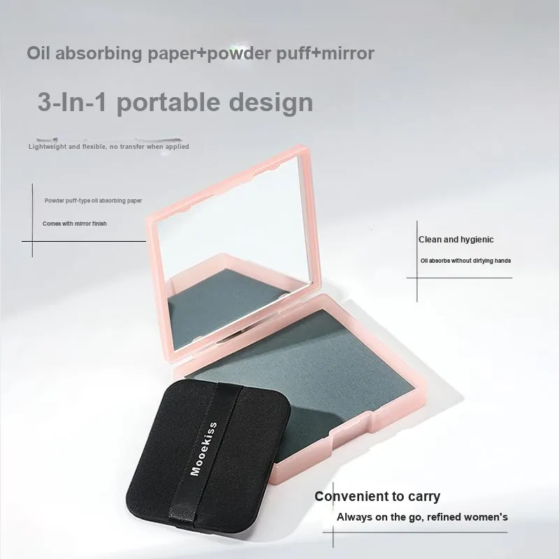 Mooekiss Eyeglass Case Powder Bamboo Charcoal Oil Absorbent Paper Oil Control Facial Tissue For Women's, 100 Pcs-4