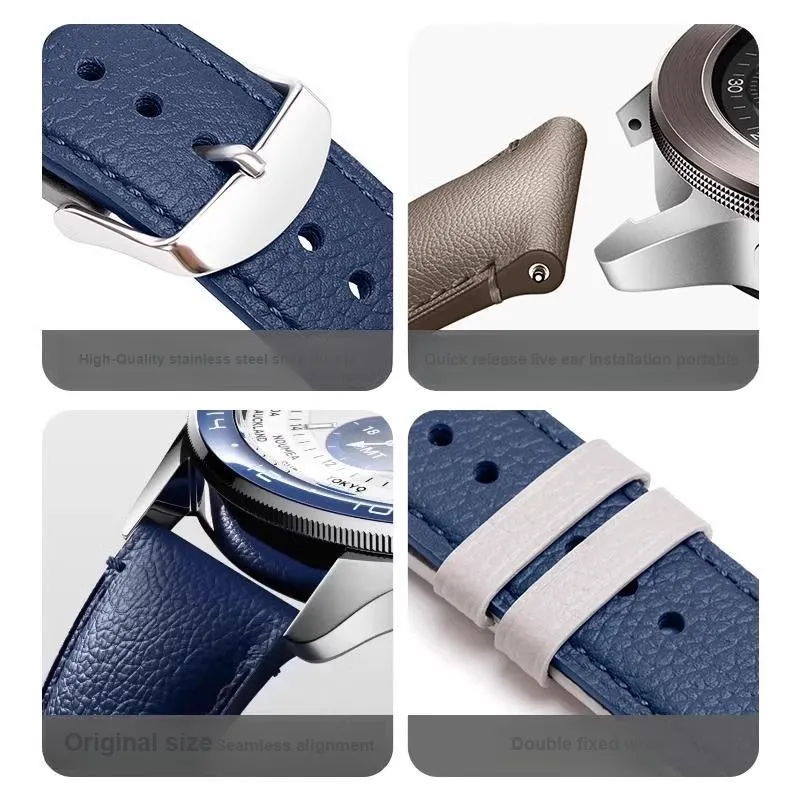 Watchbond Xiaomi Compatibility Watch Band 210mm Genuine Leather Material-3