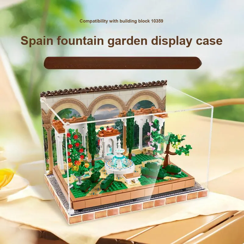 LIGHT YOUR BRICKS Compatibility Building Block 10359 Spain Fountain Garden Display Case Model Accessories-1