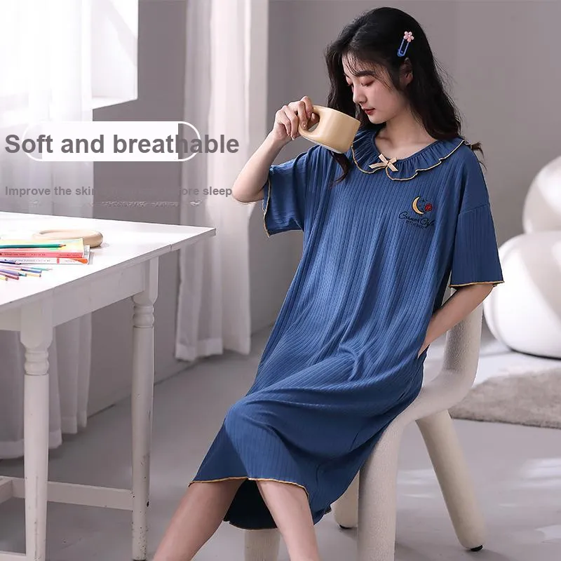 MADALLO Nightgown Women's Dark Blue-4