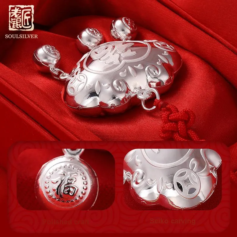 LAOYINJIANG S999 Fine Silver Necklaces Kids'-3