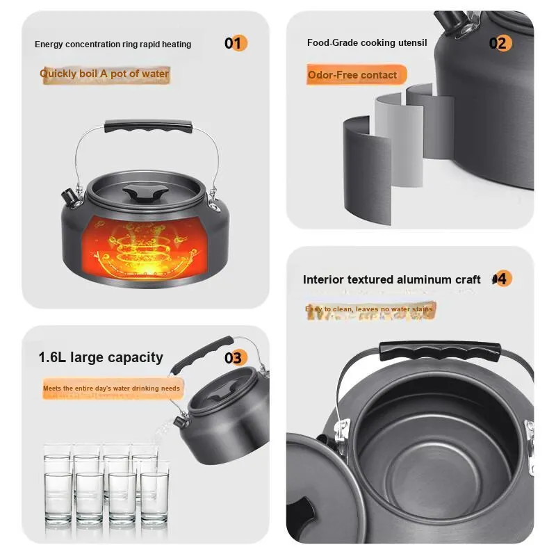 Jeep Outdoor Water Equipment 1.6L Camping Aluminum Alloy 175*80mm-1