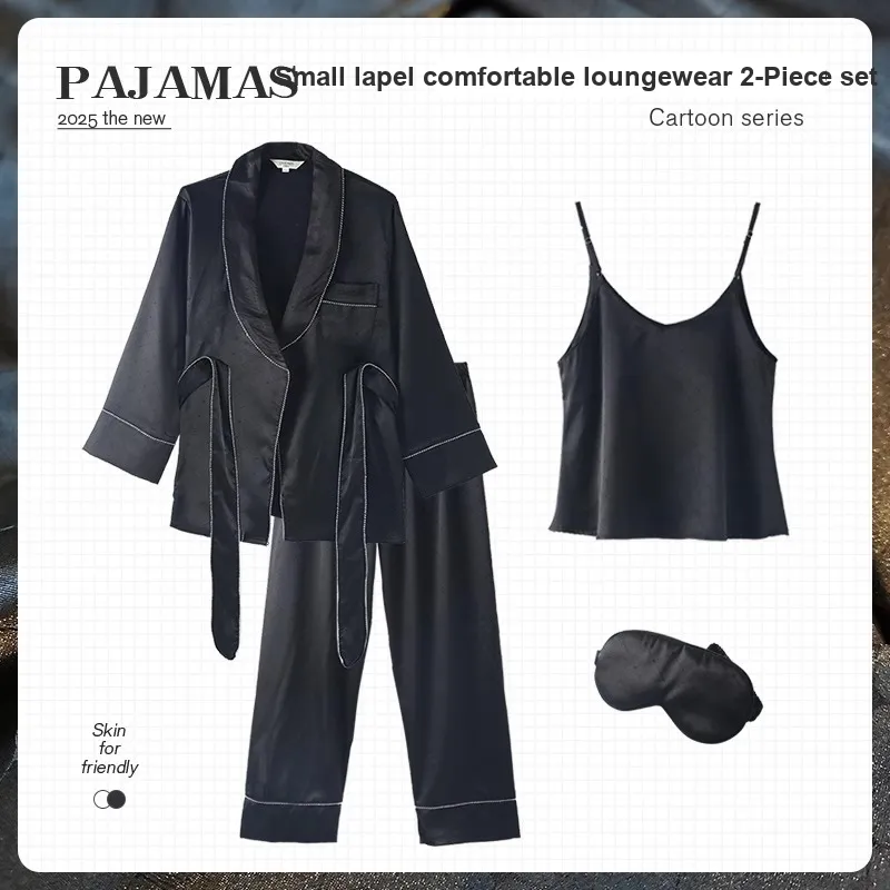 O'MESIK Pajama Set Women's Black-1