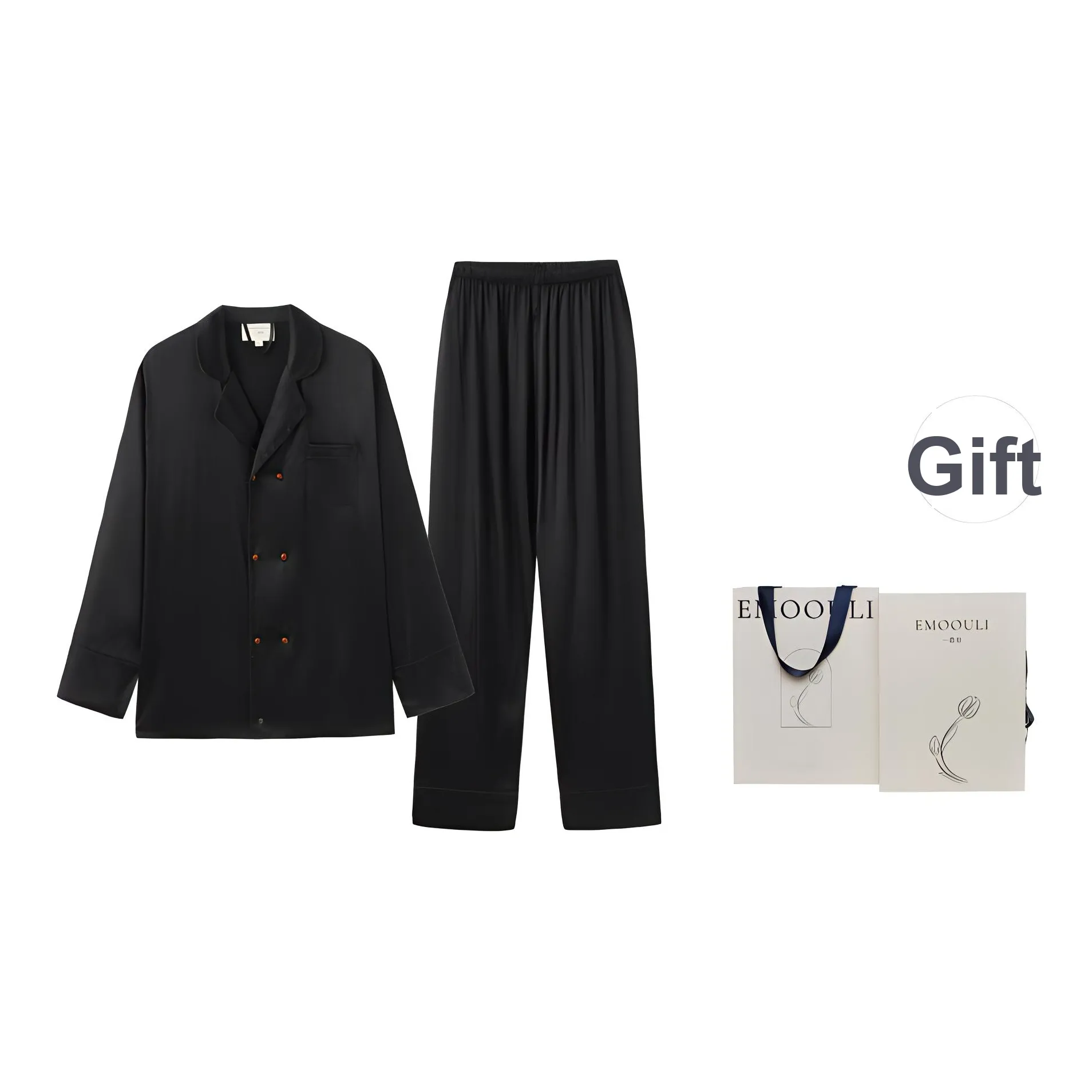 EMOOULI Pajama Gift Boxes Unisex Black