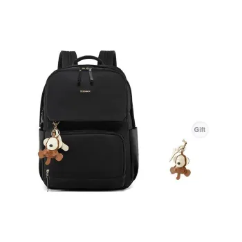 Teenmix Polyester With Synthetic Leather Backpack Tubas Women's Black/Ecru
