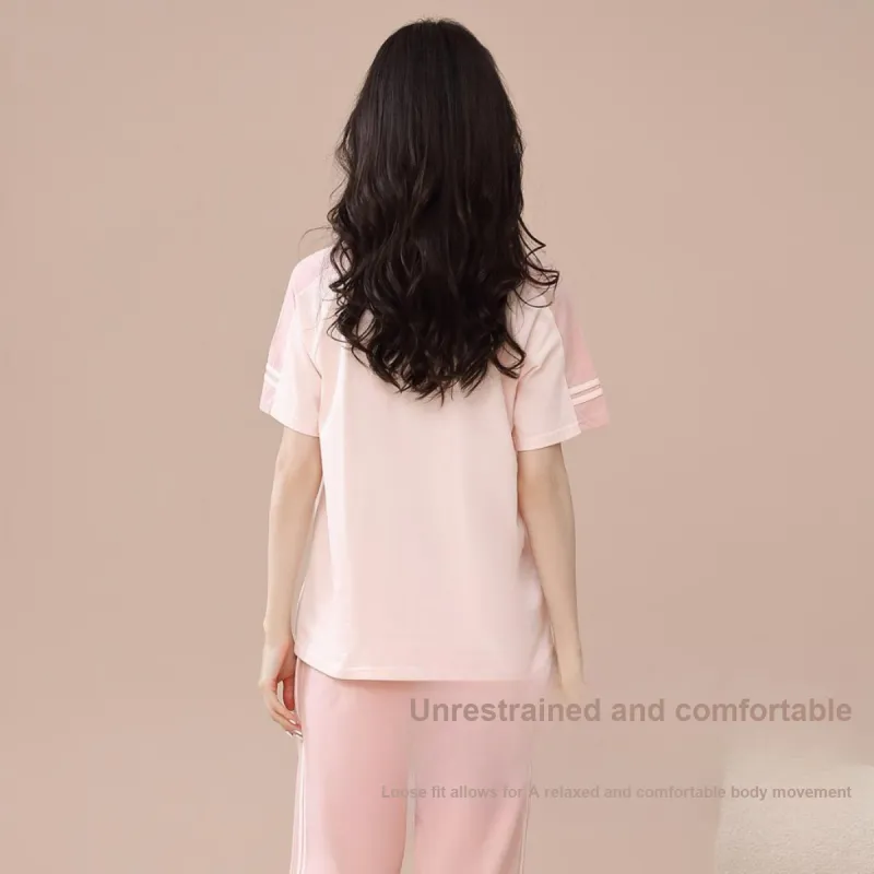 Aidai Pajama Set Women's Light Pink-5
