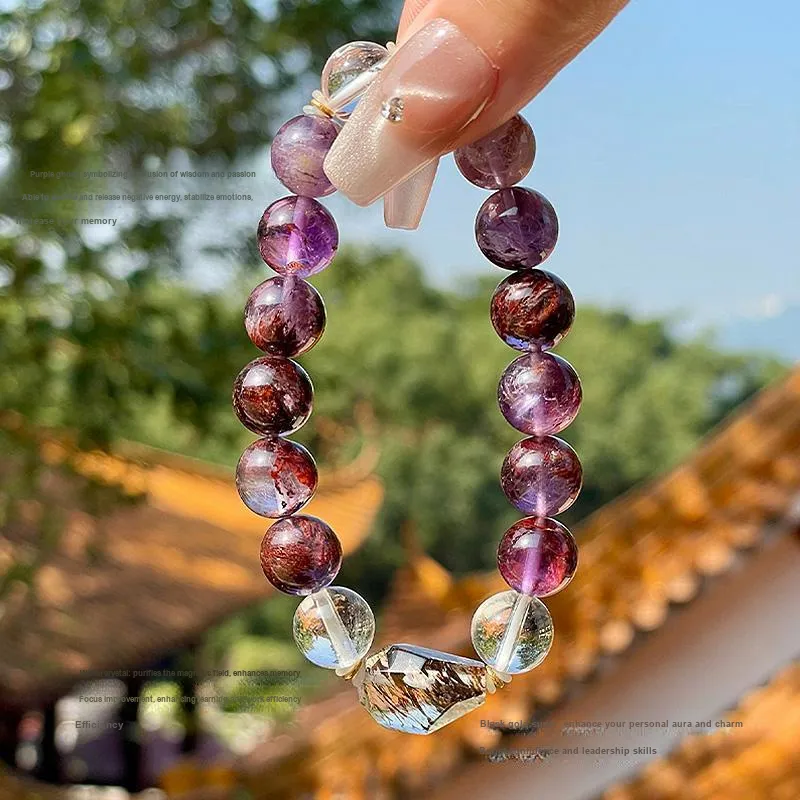 LUXLINE Natural White Crystal Bracelets Unisex-1