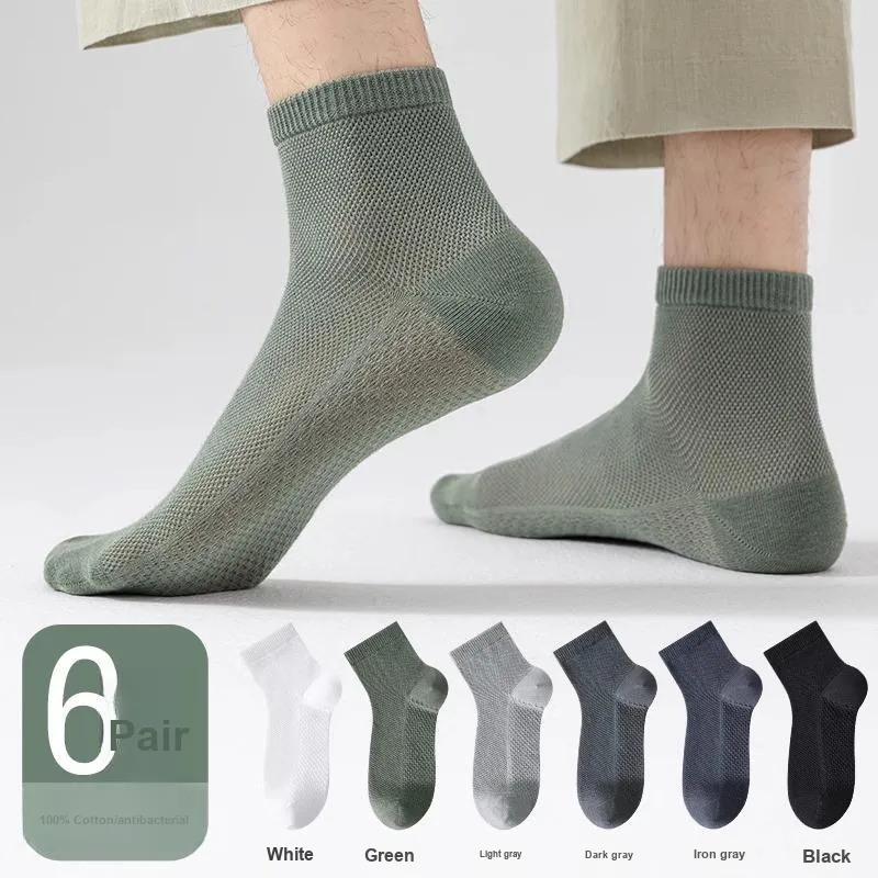 H YXIANG Mid Calf Socks Unisex 6 Pack-1
