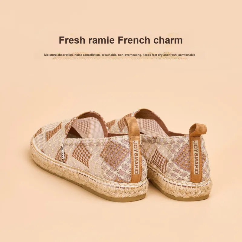 Joy&Mario Espadrilles Women's White/Apricot/Black-7