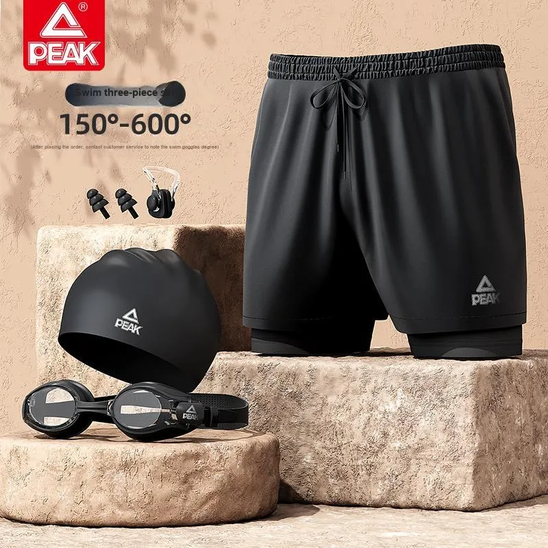 PEAK Swimming Sets Polyester Men's Black-2