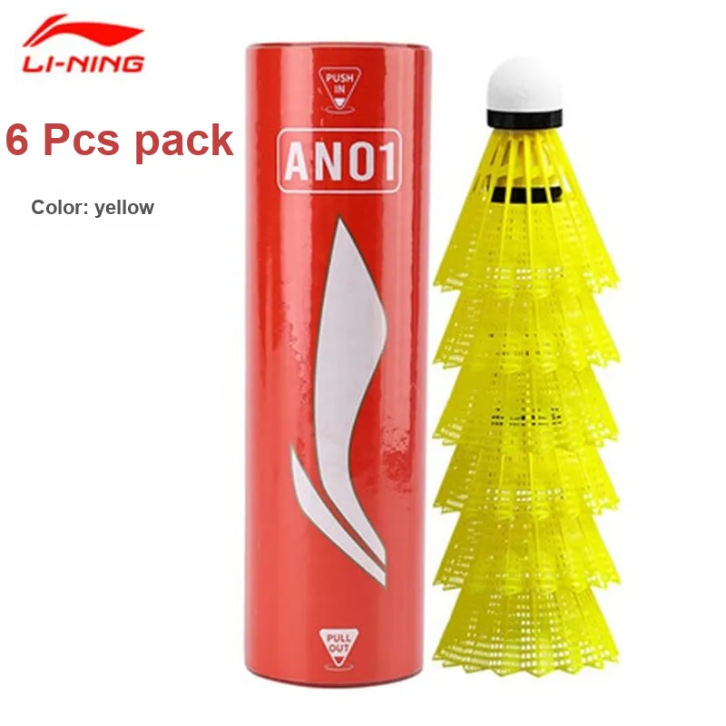 LiNing AN01 Nylon Shuttlecock 6 Pack Nylon Everyday Shuttlecocks-7