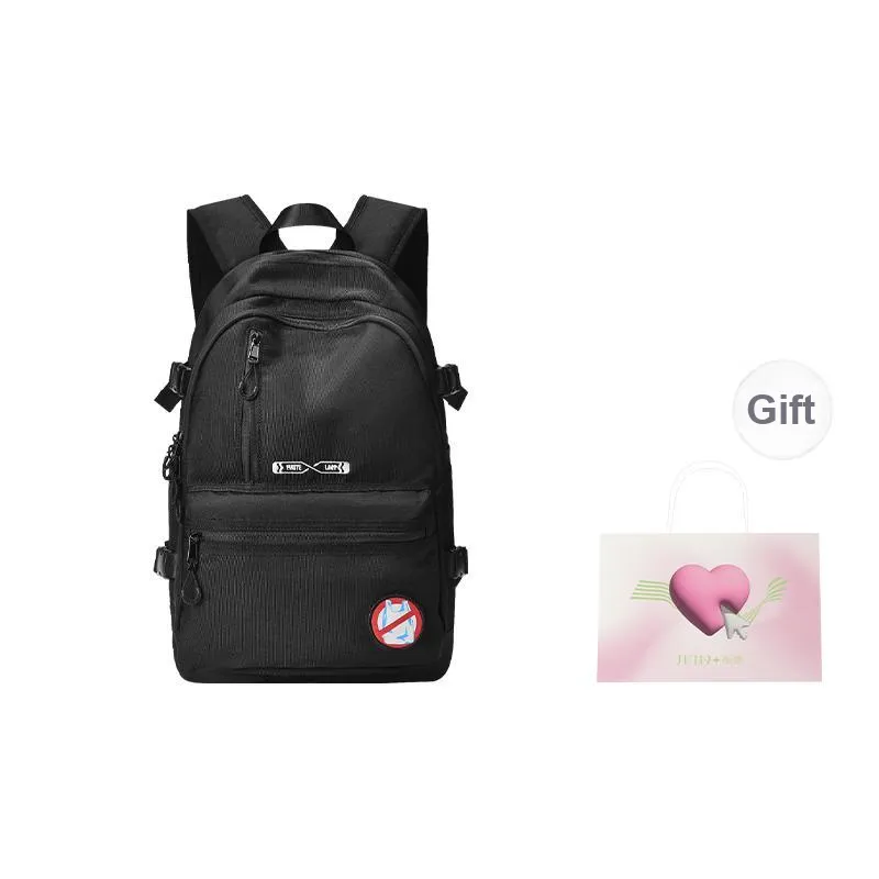 FINITE LOOP Recycled Polyester Backpack Laptop Backpack Regular Unisex Black-1