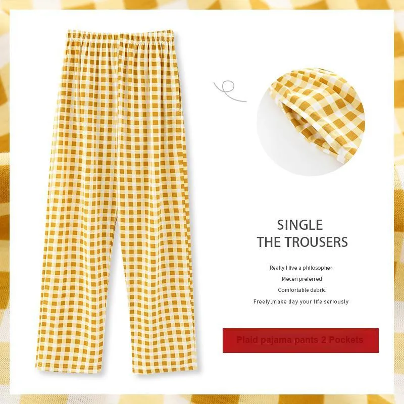 MADALLO Pajama Pants Women's Yellow-1