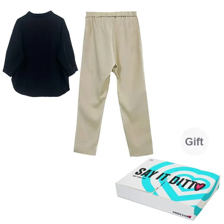 Yvetteclassic Shirt Matching Set Women's-13