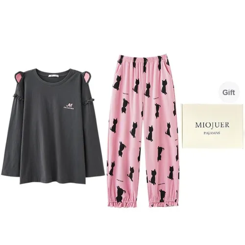MIOJUER Pajama Set Women's Dark Gray