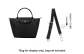 [Black with Silver Buckle]45.5-65cm Adjustable Strap (Perforated Set)